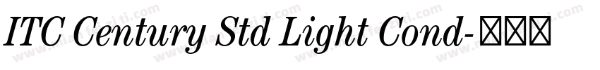 ITC Century Std Light Cond字体转换